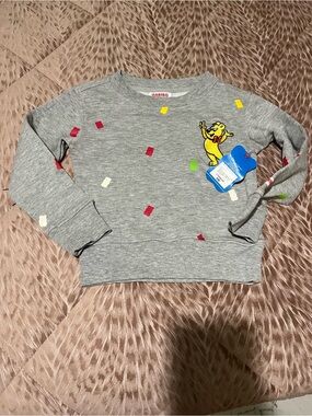 HARI Grey Kids Sweatshirt with Colorful Candy Motif